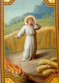 Jesus im Getreidefeld zur Ernte: Josef Kastner (1844 -1923), 1,20 m hoch, 0.49 m breit